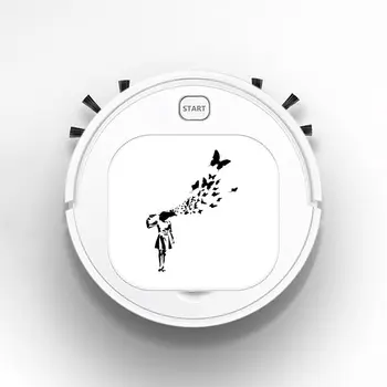 

Robot Vacuum Cleaner Intelligent Automatic Mopping Clean Robot for Hard Floor Carpet Banksy Suicide Girl Butterfly
