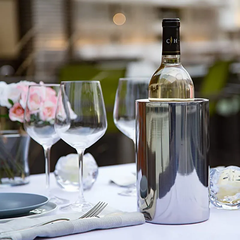 DEOUNY Wine Chiller Bucket Champagne Insulated Ice Bucket Wine For All 750ml Bottles Cooler Buckets Keep Cold