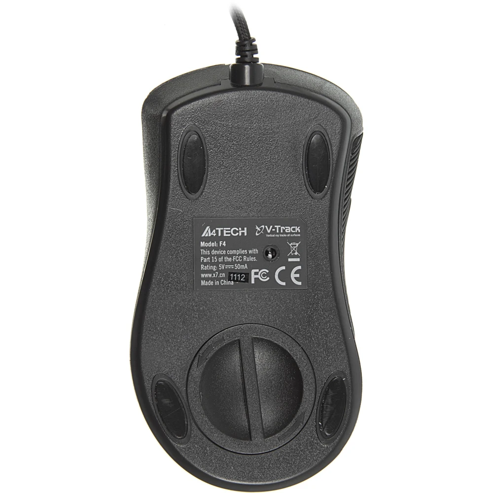 Мышь A4 V-Track F4 черный оптическая(3000dpi) USB игровая(6but