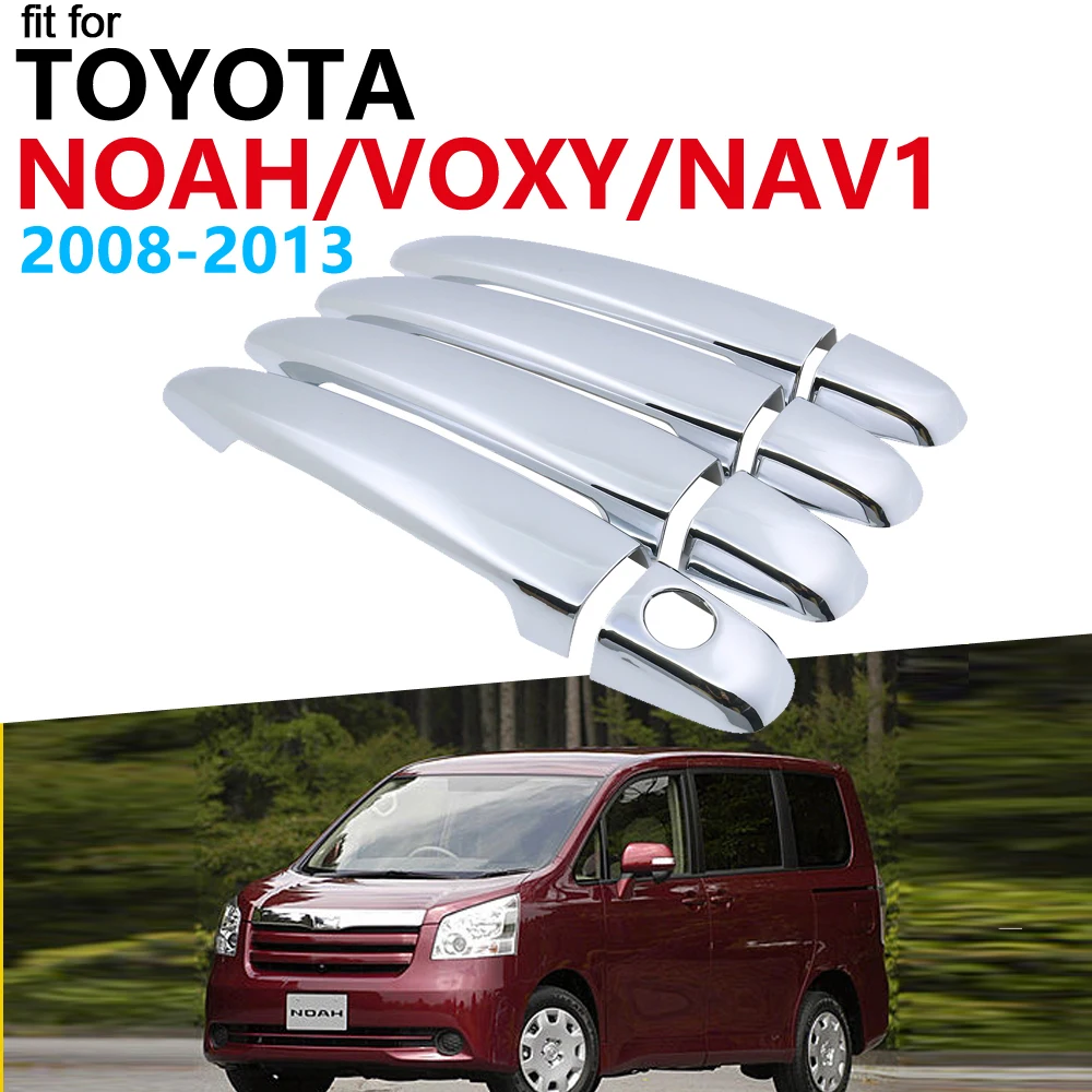Роскошный хромированный Внешний чехол для ручки, набор для Toyota Noah NAV1 Voxy R70 2008~ 2013, аксессуары, автомобильные наклейки 2012 2011 2010