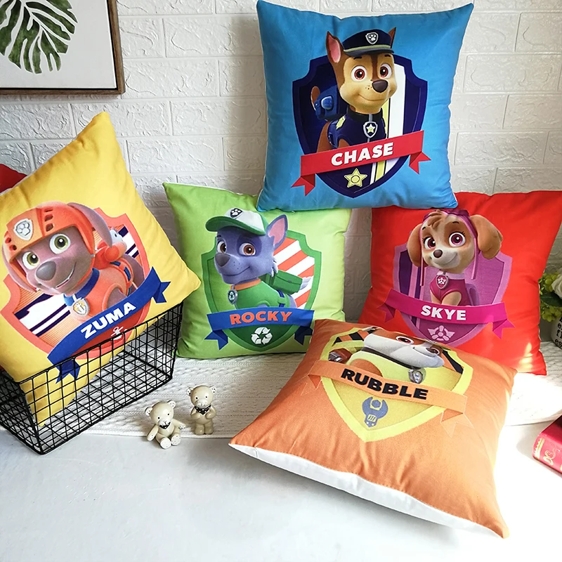  Paw Patrol Cushion Cover Cute cartoon pattern pillow cushion car pillow child bedroom nap pillowcas - 4000283735374