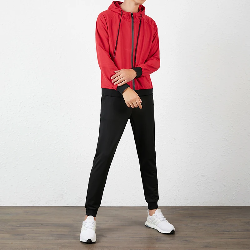 

2020 spring and autumn new sports suit men's trend casual coat matching set Sports Youth sweater two piece men's running set