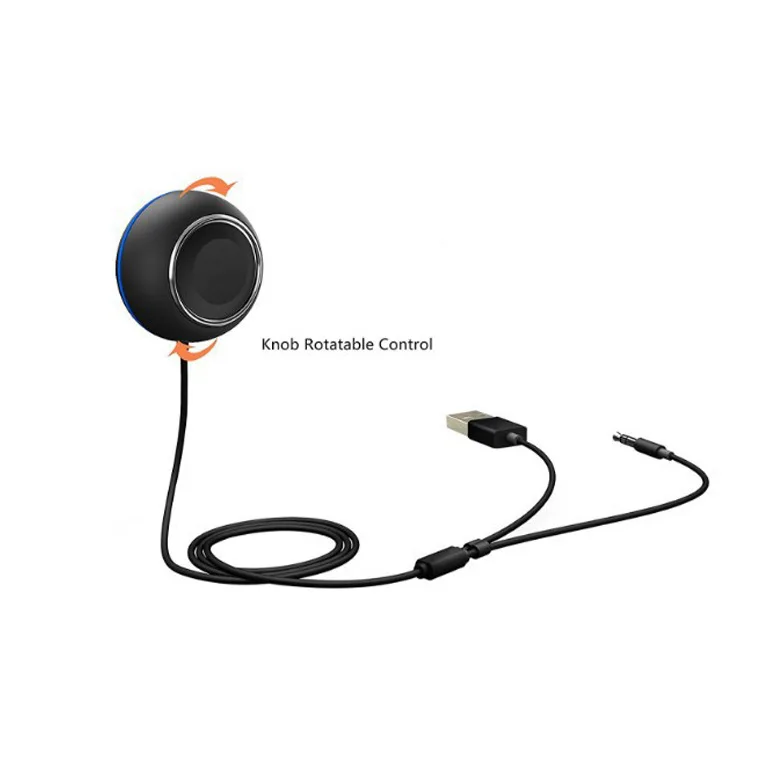

Foreign Trade Hot Selling Car Mounted Bluetooth Audio Receiver 4.1 Mini Bluetooth Adapter Knob Control Call Hands-Free