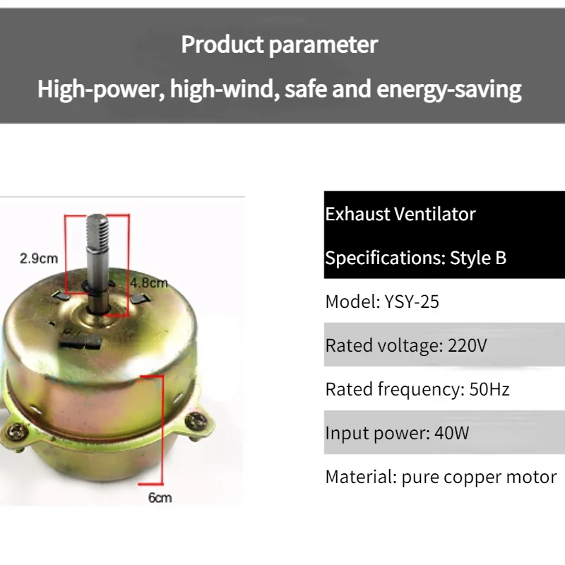 Kipas Ventilasi Motor YYHS40 Ventilator Langitlangit, 57 OFF