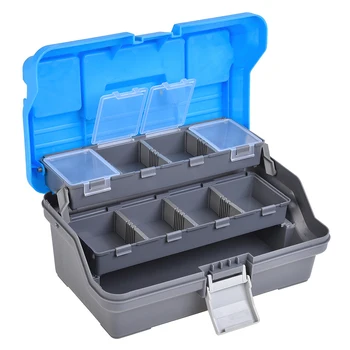 

3 Layer Fishing Tackle Box with Removable Dividers Fishing Storage Case Fishing Bait Box fishing hooks box