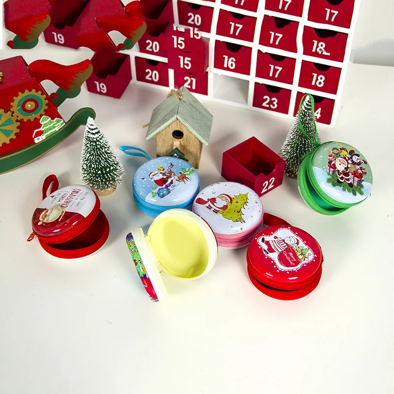 

New Year 2020 Santa Claus Coin Purse Candy Bauble Balls Boxes Christmas Tree Decorations for Home Ornaments Adornos De Navidad
