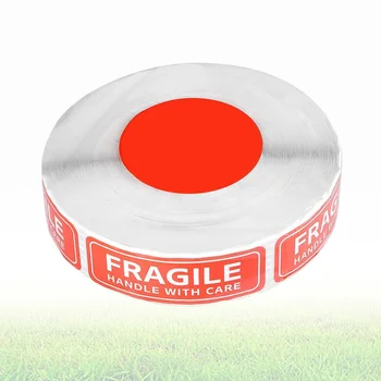 

1 Roll Stickers Handy Adhesive Durable Fragile Warning Sticker Package Sign Warning Decal Warning Sign for Office