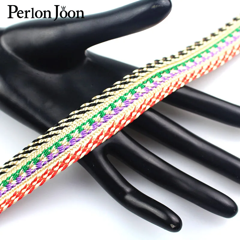10 yard 2.1cm New Color gold thread polyester webbing clothing bag shoes decorative ribbon woven decorative accessories ZD003