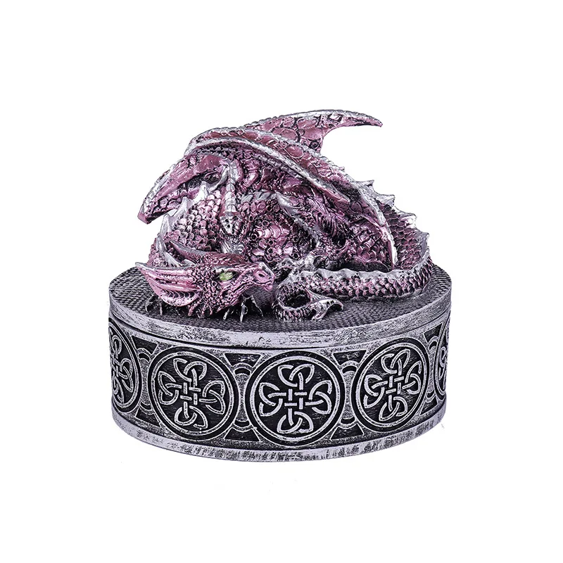 Retro Creative Dragon Resin Crafts Jewelry Box Gifts Jewelry Jewelry Ring Storage Home Decoration 5