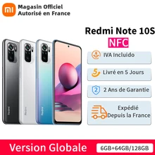 NFC Global Version Xiaomi Redmi Note 10 S 10S 6GB 128GB 64GB ROM 64MP Quad Camera Smartphone 33W Charging 6.43" AMOLED Display