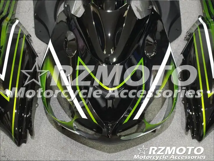 Мотоциклетный обтекатель abs комплект для Kawasaki ZX14R 2006-2011 корпусные детали плесень черный зеленый Магазин № 0065