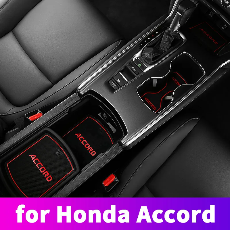

Для Honda Accord 10, 2018, 2019, автомобильный резиновый коврик для чашек, управление противоскользящим ковриком, модификация украшения