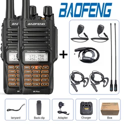 Baofeng – talkie walkie UV 9R Plus étanche IP68, haute puissance, CB Ham, 10W, longue portée 10KM, UHF/VHF, double bande, Radio bidirectionnelle 