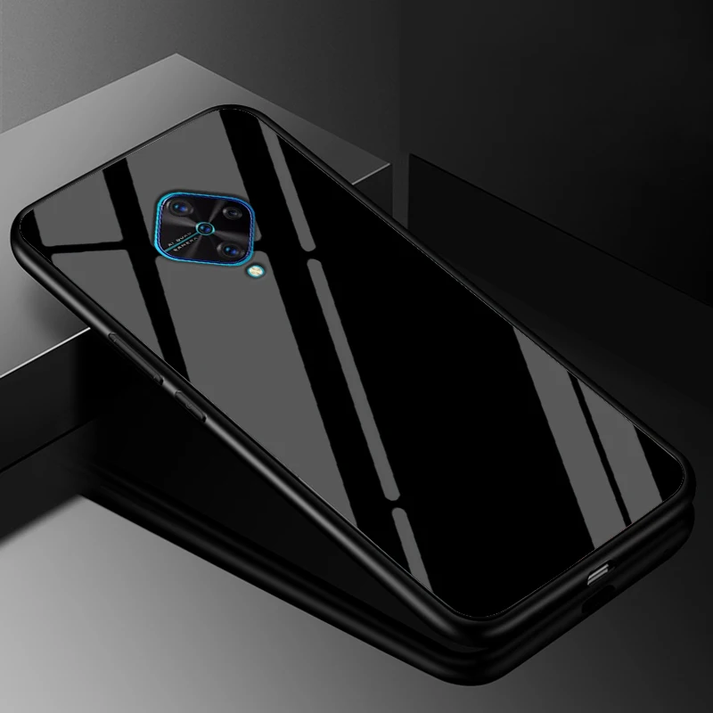 Premium Tempered Glass Back Case with Soft Bumper