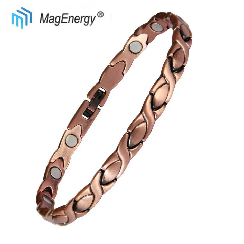 MagEnergy женский медный браслет силовой магнитный для здоровья настоящий на продажу
