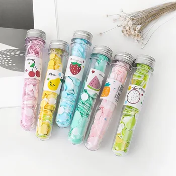 

1PC Travel Convenient Mini Scented Soap Bath Child Hand Washing Soap Paper Tube Portable Petal Fruit Soap Flower Paper