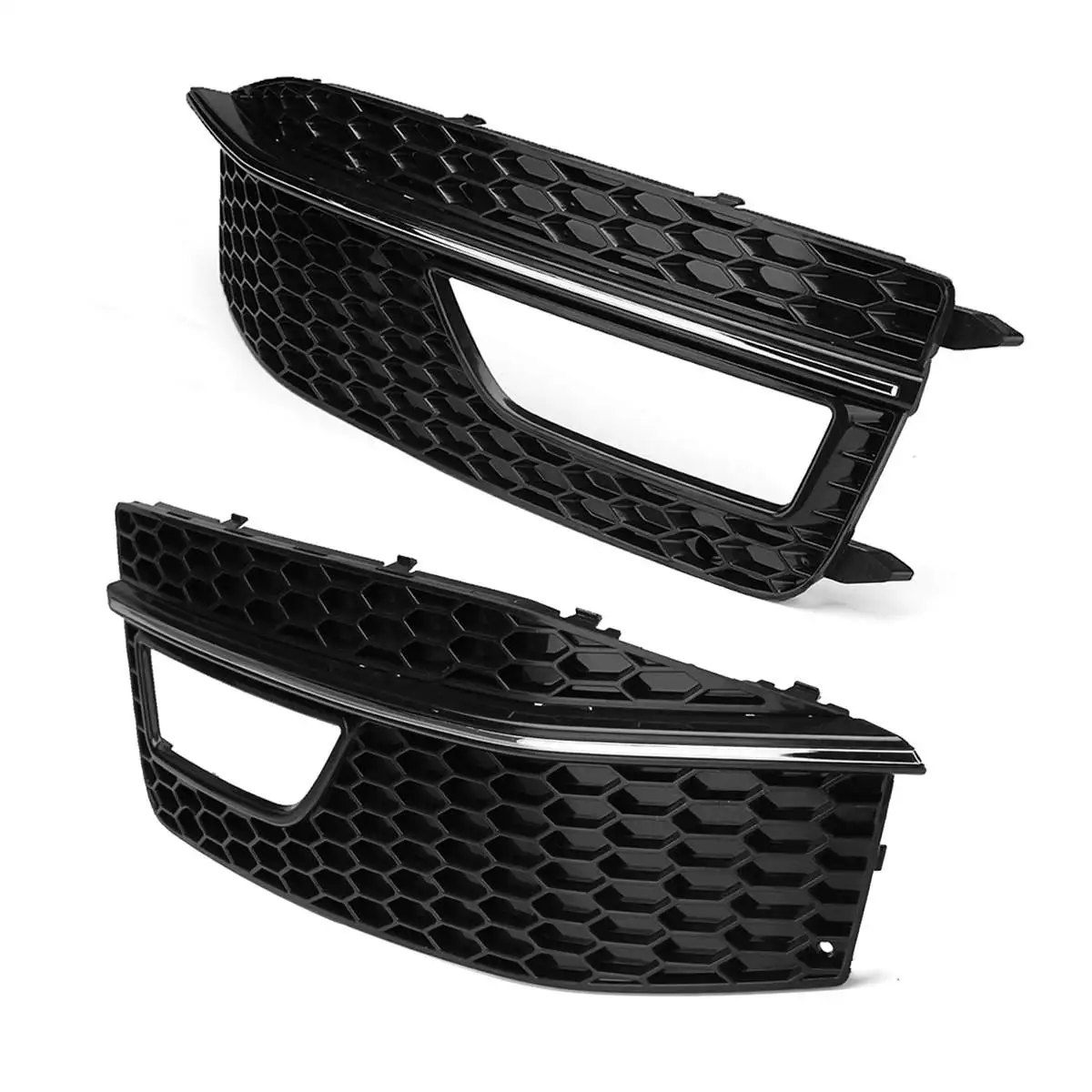 

A4 B8 Fog Light Grill Car Mesh Front Bumper Fog Light Grill Replacements Grills Cover Trim For Audi A4 B8 S4 S-Line 2012-2015