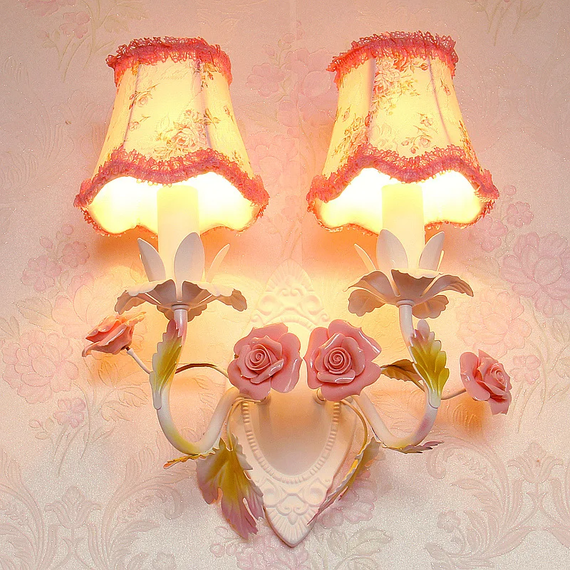 pastoral-style-wall-sconces-lamp-korean-fabric-wedding-room-living-room-girls-princess-rose-flower-wall-lamp-for-home-lightiing