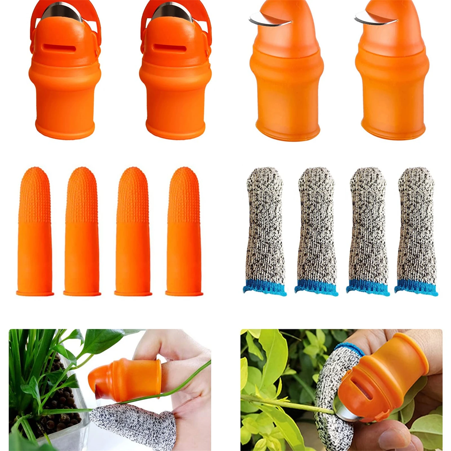 Gardening Silicone Thumb Knife Harvesting Tool Vegetable and Fruit Picking for Pruning Plants |