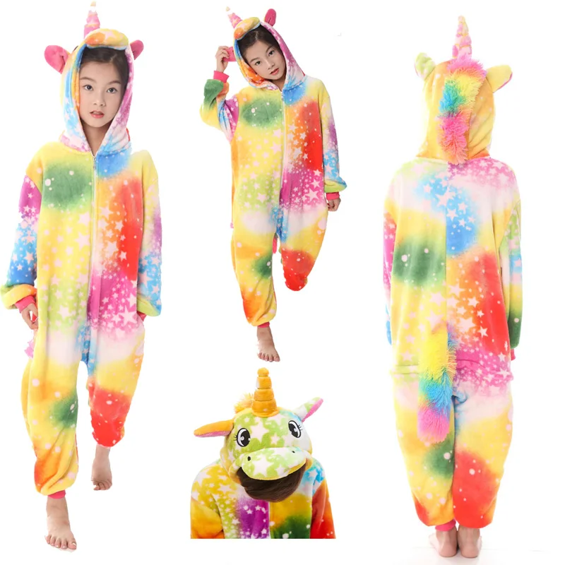 baby girl nightgowns Kigurumi Suit for Children Winter Overalls Warm Kids Pajamas For Girl's Pjs Baby Boy Nightwear Anime Unicorn Pijama Toddler Home best nightgowns