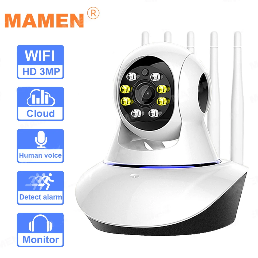2020 de 1080P cámara domo PTZ Wifi HD lente interior 3MP Auto-Seguimiento de cámara inalámbrica cámara de vigilancia de la casa de cámara IP