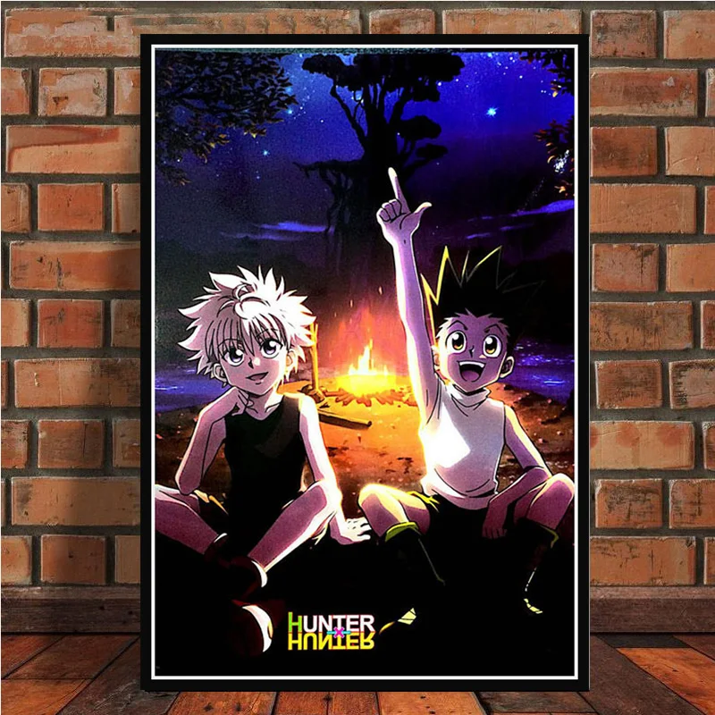 MT797 Hot Hunter x Аниме Killua Zoldyck GON FREECSS Живопись Искусство Декор стены картина|Рисование