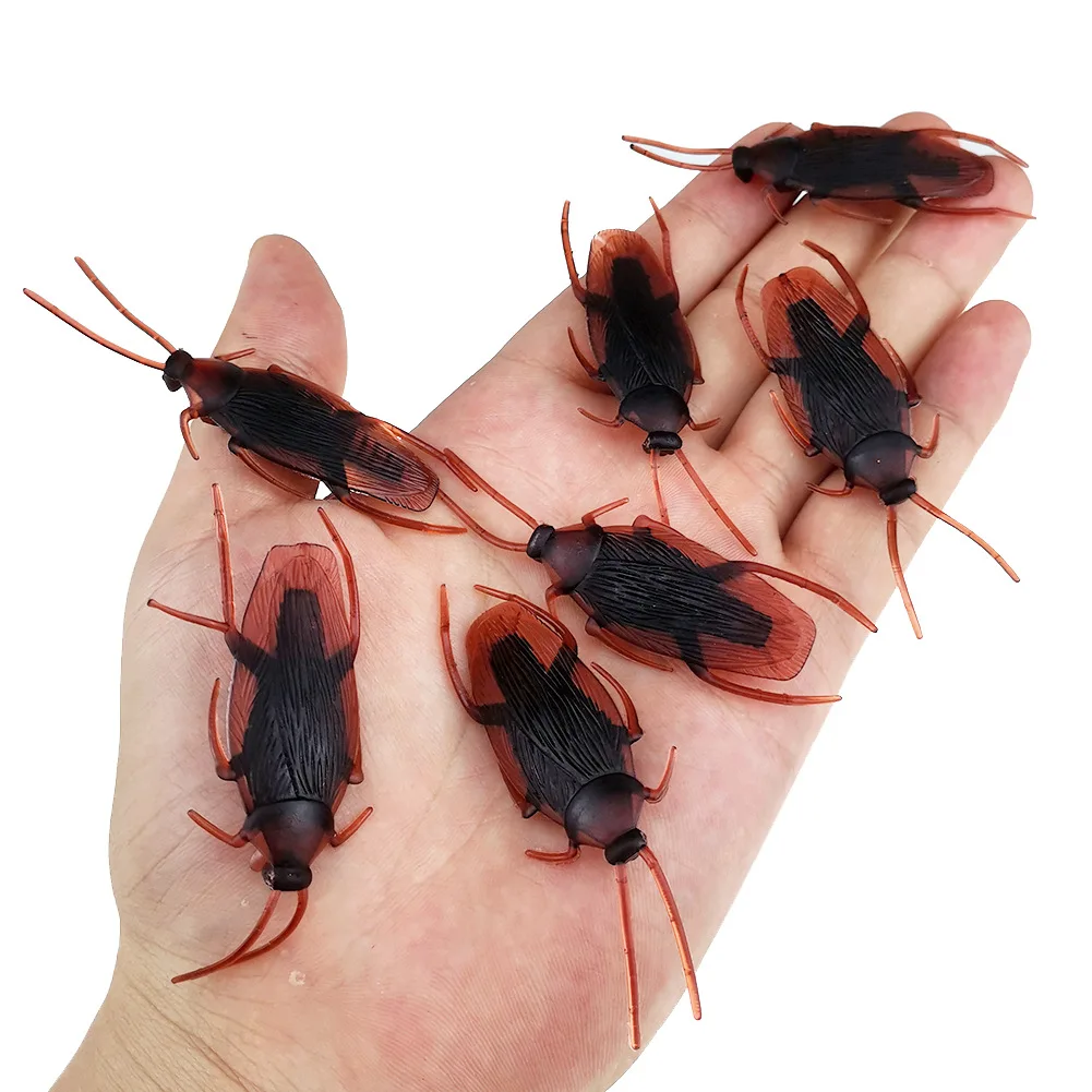 5PCS Funny toy Fake Cockroach Novelty Roaches Bugs Realistic Insects Prank Simulation Tricky Disgusting Scary Spoof | Игрушки и хобби