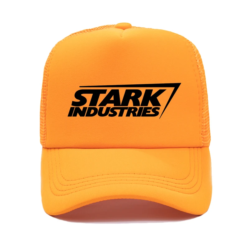 Черная регулируемая хлопковая сетчатая шляпа с логотипом Marvel comics stark industries