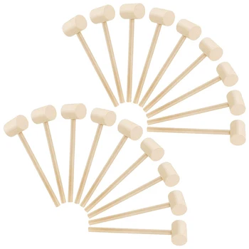 

18 Pieces Wooden Crab Lobster Mallets Seafood Shellfish Crab Mallet Solid Natural Hardwood Crab Hammer for Cracking