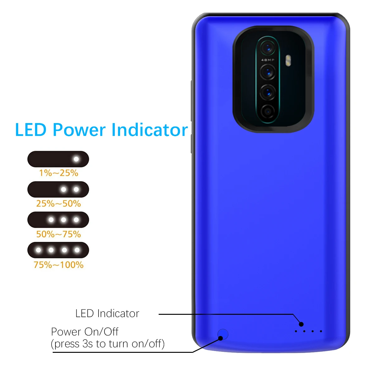 Чехол для OPPO Reno Ace, зарядное устройство, 6500 мА/ч, расширенный аккумулятор, запасной внешний аккумулятор, чехол для OPPO Reno Ace, чехол для аккумулятора