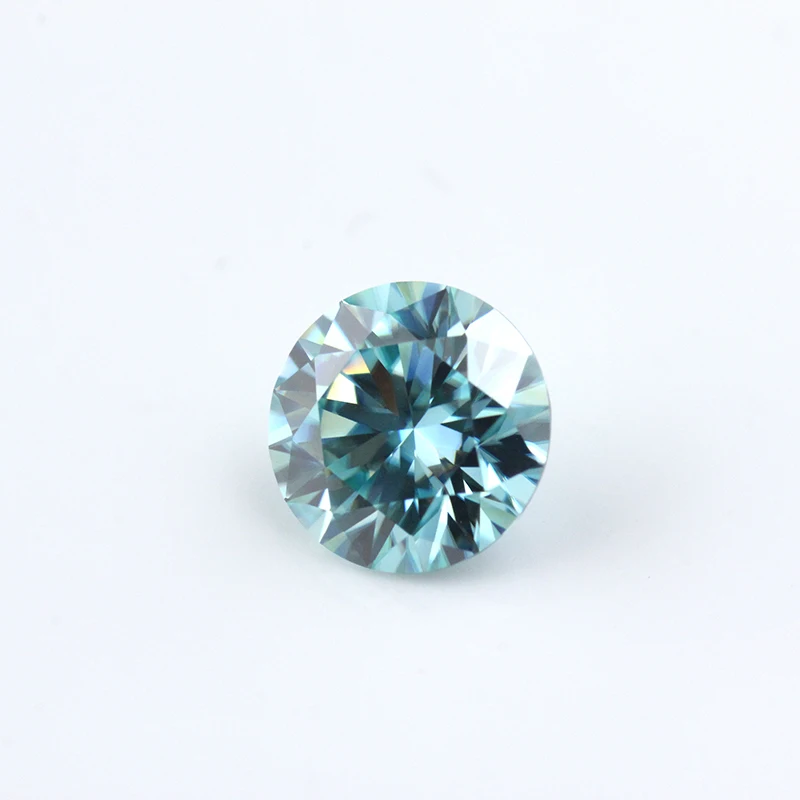 

Starszuan Pretty 6.5mm 1ct Blue Moissanite Round Brilliant Cut Beautiful Losse Stone for Women Jeewerly marking