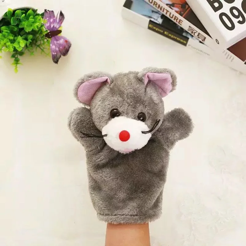 

12 Style Child Kids Cute Plush Zoo Animals Glove Hand Puppets Designs Learning Aid Finger Sack Plush Toys Dolls