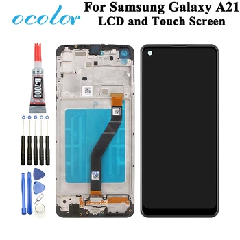 

ocolor For Samsung Galaxy A21 AMOLED LCD Display And Touch Screen 6.50" Digitizer Assembly Replacement For Samsung Galaxy A21