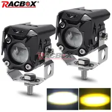 Spot Light 15W LED Motorcycle Work Light Yellow White Dual Color Spotlight Car Headlight DC 10-28V Fog Lamp