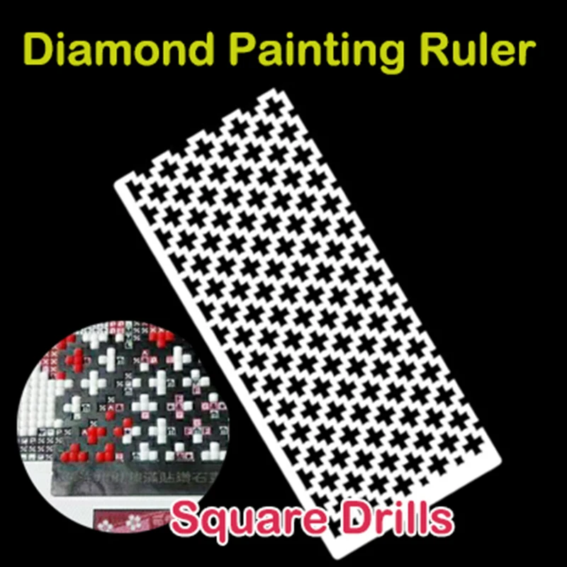 

Diamond Painting Tools Mesh Ruler Square Drill Drawing Ruler Diamond Embroidery accessory
