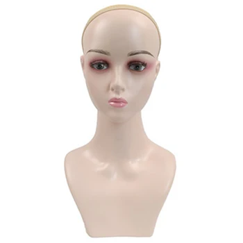 

Polypropylene Realistic Female Mannequin Dummy Head Bust Manikin Heads Wig Head