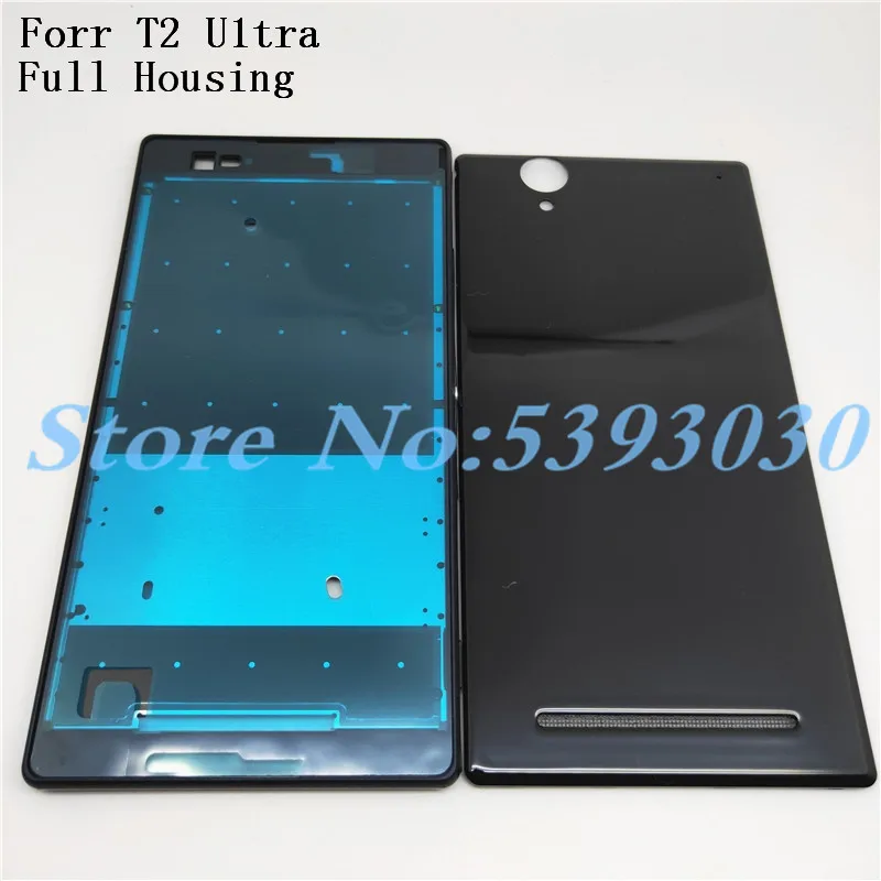 Full Housing For Sony Xperia T2 Ultra Single /dual card Cover Bezel Middle Mid Frame Faceplate Battery Back Cover+Logo | Мобильные