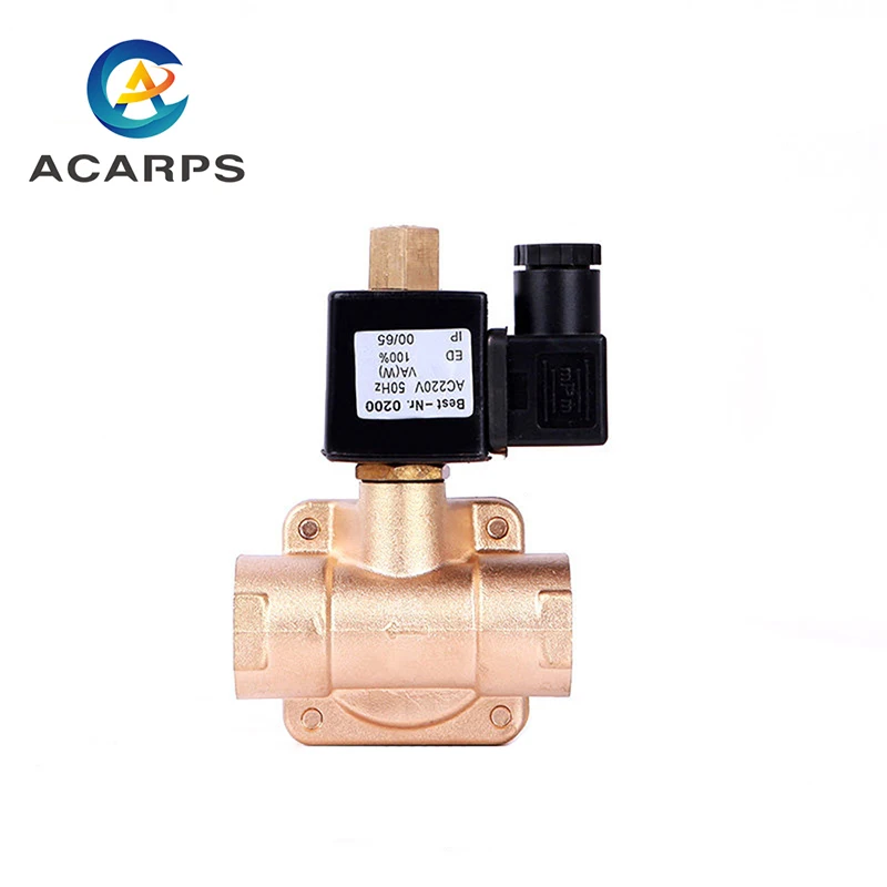 

1" Normally Open High Pressure Brass Solenoid Valve 1.6Mpa Pilot type Electric Water Valves 220V 110V 24V 12V