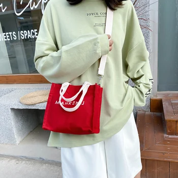 

2020 New Fashion Canvas Crossbody Bag Women Letters Top-handle Totes Purse Female Simple Shoulder Messenger Handbags
