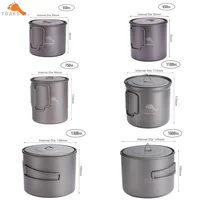 TOAKS Ultralight Titanium Cup New Titanium Pot Outdoor Camping Titanium Bowl Portable Picnic Water Cup 2