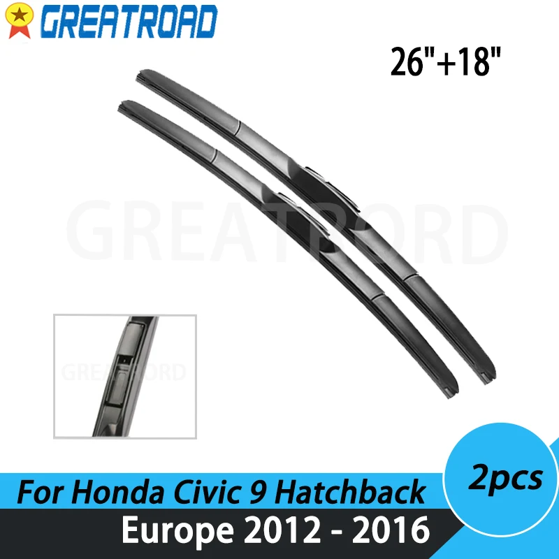 Щетки стеклоочистителя передние гибридные для Honda Civic 9 2012-2016 26/18 дюймов |