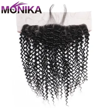 

Monika Brazilian Kinky Curly Frontal Closure 13x4 Lace Frontal Closure Human Hair Frontal Lace Closure With Baby Hair Non-Remy
