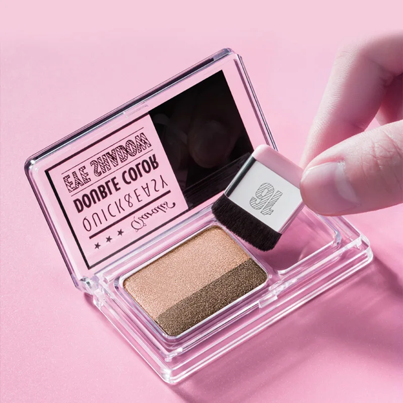 Двухцветные ленивые тени для век макияж матовые Палитра Тени паллетные
