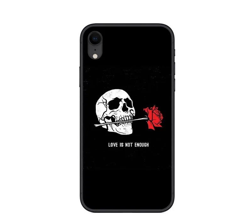 Чехол с розами Forever and a day для iPhone X XS MAX XR черный эстетический чехол со скелетом SE 5 6