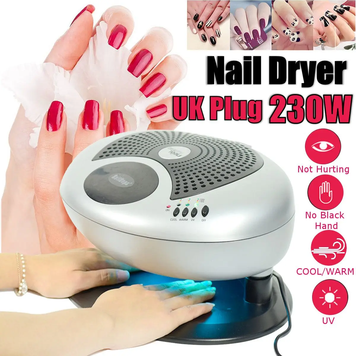 

2020 New 230W Nail Dryer For Nail LED UV Lamp Lamp For Manicure LCD Display Drying All Gels Nail Polish Nail Art Tools Manicure