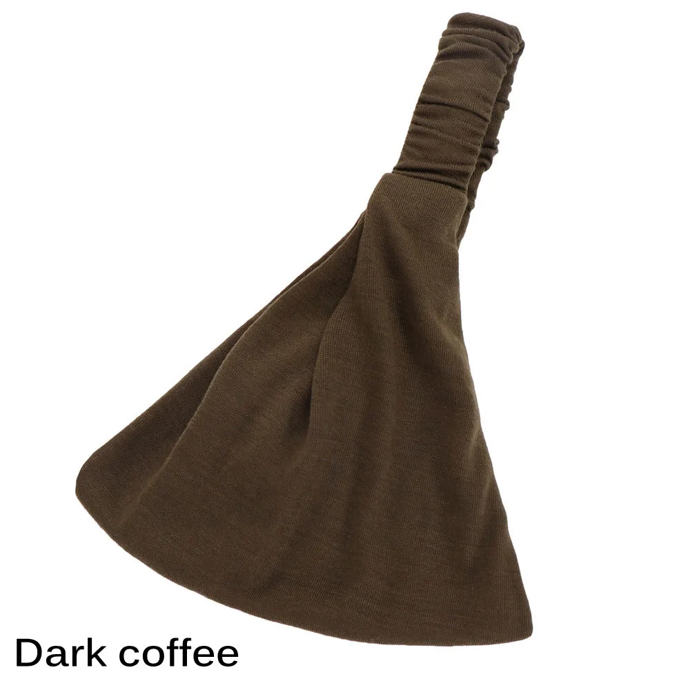 Dark Coffee 1 шт. Для женщин эластичное оголовье однотонная широкая повязка для волос повязка на голову для йоги резинка для волос, тюрбан спортивный головной Обёрточная бумага для укладки волос Аксессуары для одежды инструменты - Цвет: Dark Coffee