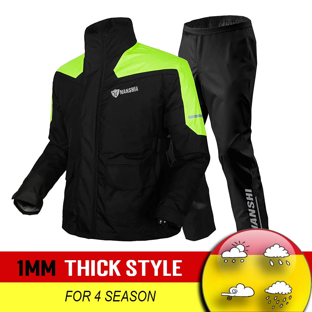 Nashi Tuta Da Pioggia Per Moto Pantaloni Impermeabili Impermeabili Giacca Da Pioggia Per Moto Poncho Ventilato Giacca Da Pioggia Per Moto Equitazione 