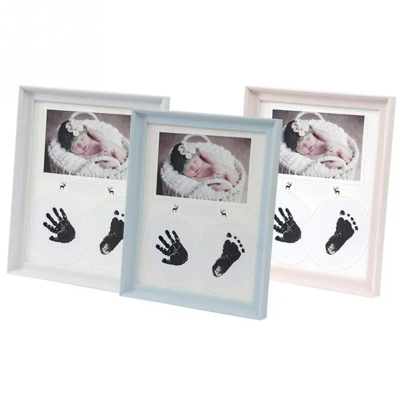 Newborn Baby Handprint Photo Frame Kid Room Decor Wall Pictures PVC Handprint Photo Frame Bedroom Home Decoration
