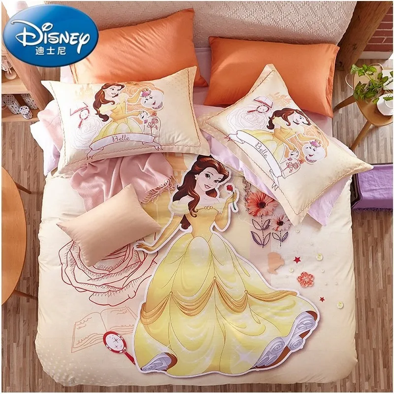Disney детское постельное белье из чистого хлопка Комплект постельного белья с