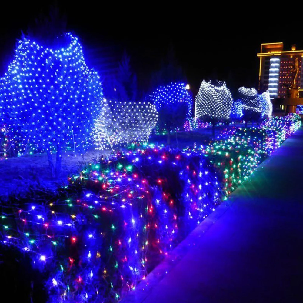 

Super Bright Durable Led Decoration Lights Net Mesh Outdoor Flashing Landscape Lamp Flashing String Lights Romantic 110V